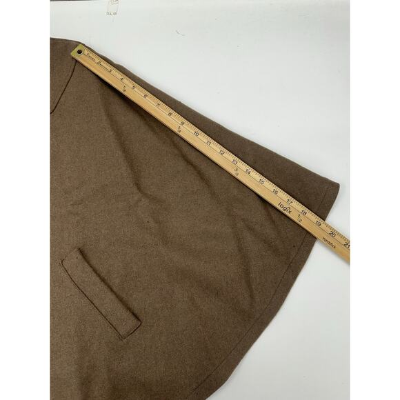 Appleseeds Womens Poncho One Size Acorn Brown Button Up Wool Blend NWTs - Picture 11 of 13
